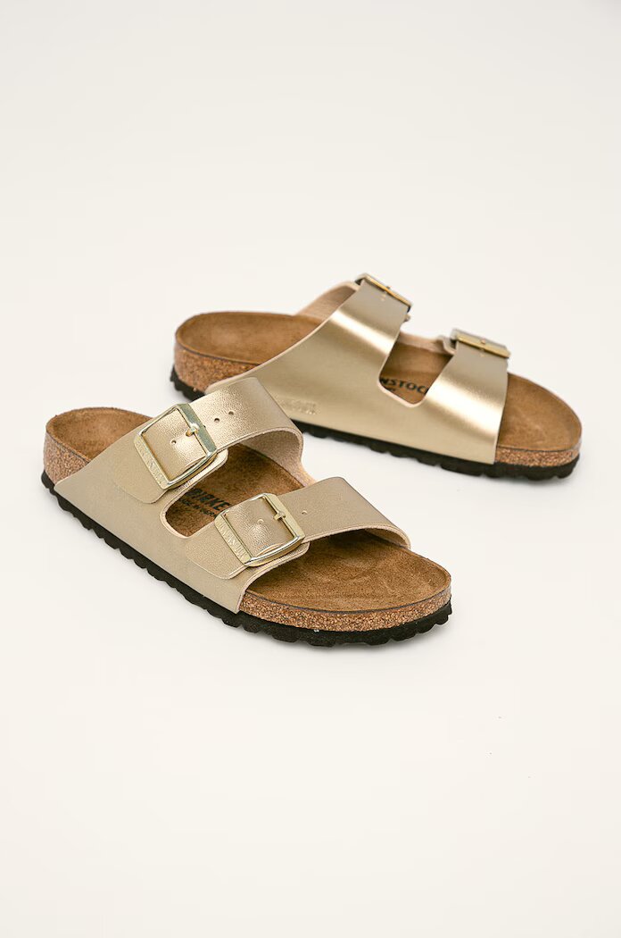 Birkenstock Чехли Arizona в златисто 1016111