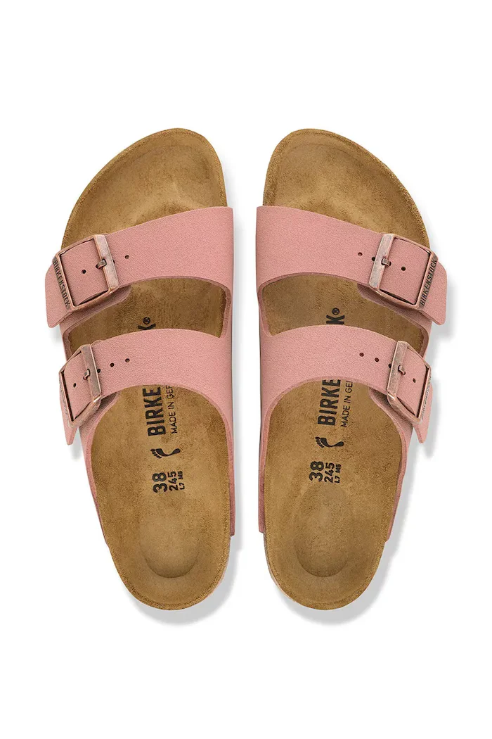 Birkenstock чехли дамски Arizona Birkibuc розови 1033009