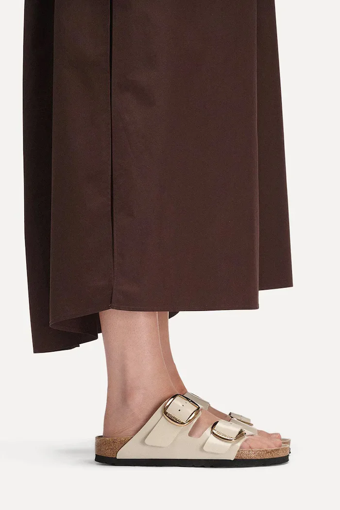 Birkenstock чехли дамски кожени Arizona Big Buckle бежови 1031873