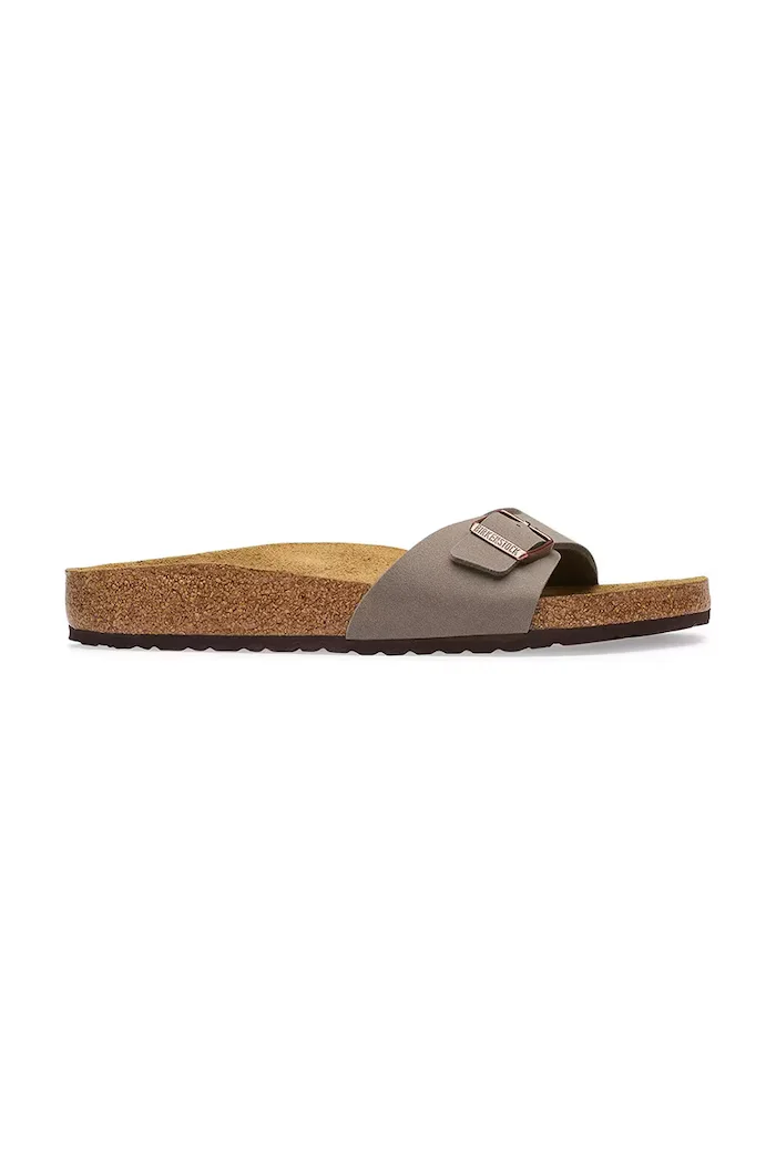 Birkenstock чехли дамски Madrid Birkibuc сиви 1013908