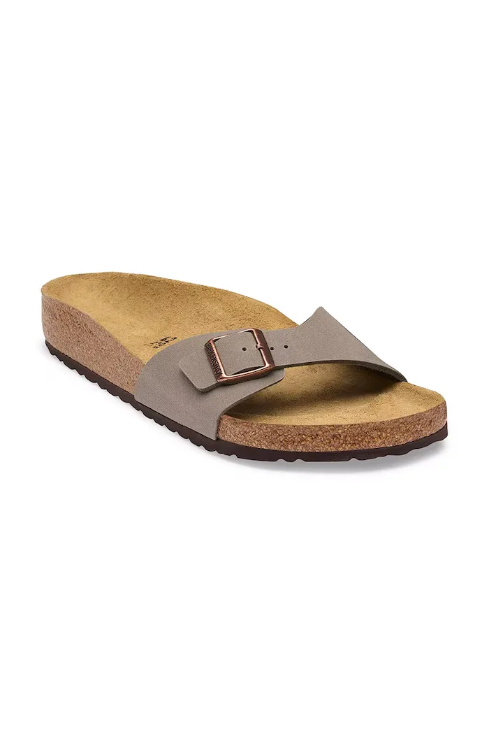 Birkenstock чехли дамски Madrid Birkibuc сиви 1013908