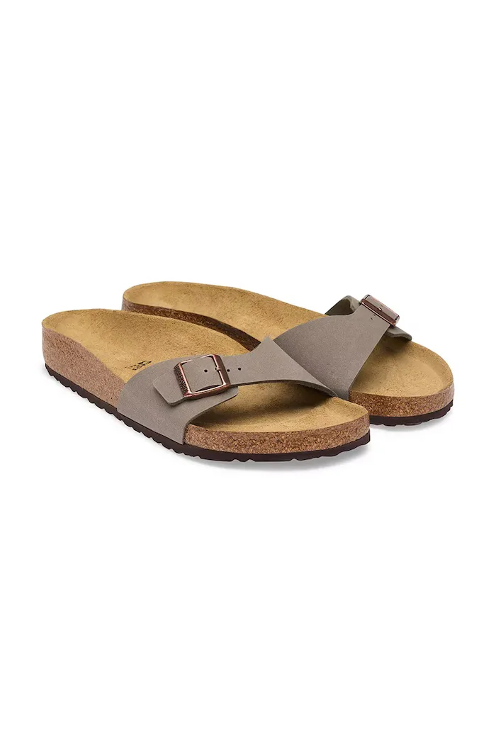 Birkenstock чехли дамски Madrid Birkibuc сиви 1013908
