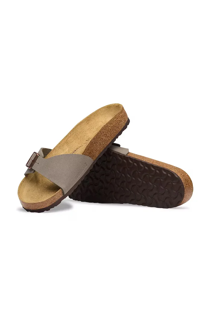 Birkenstock чехли дамски Madrid Birkibuc сиви 1013908