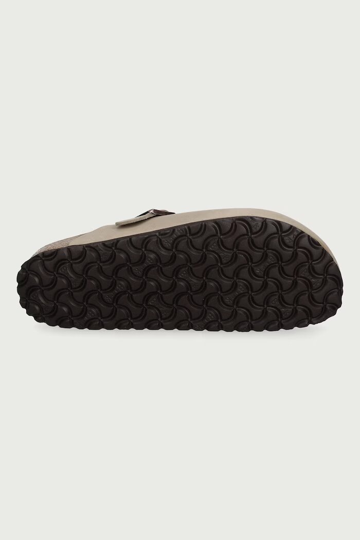 Birkenstock чехли дамски от набук Boston кафяви 960813