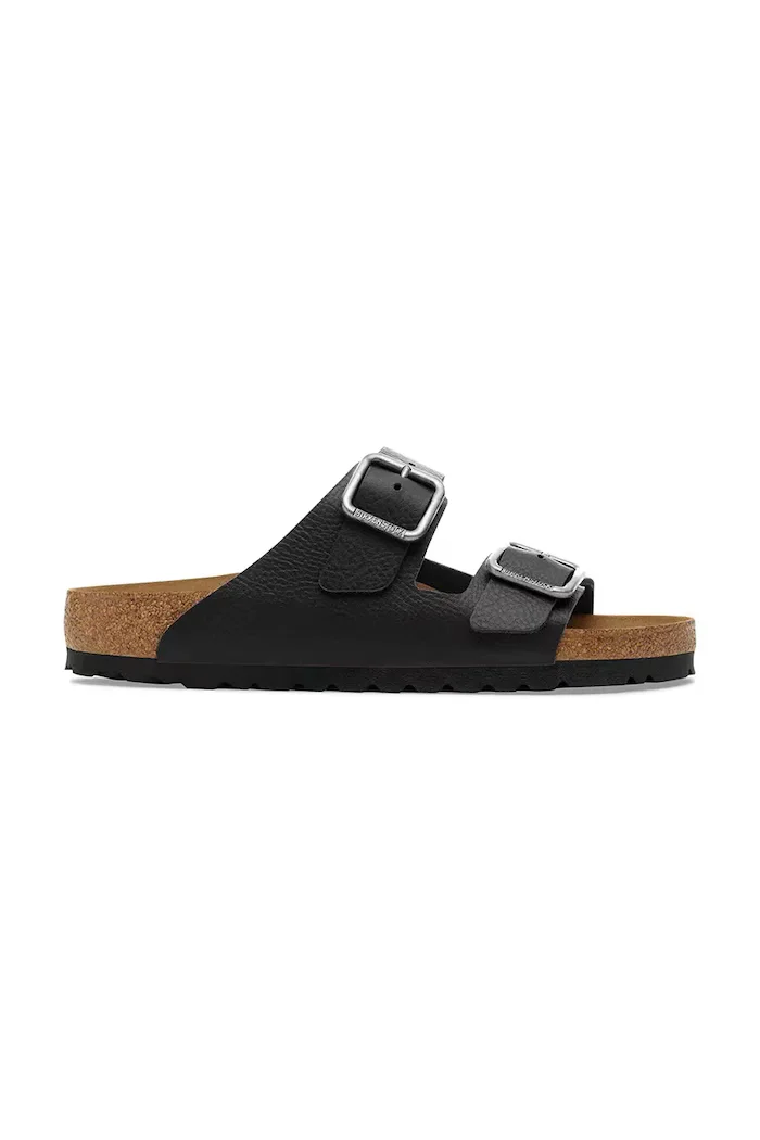 Birkenstock чехли мъжки от кожа Arizona черни 1030675