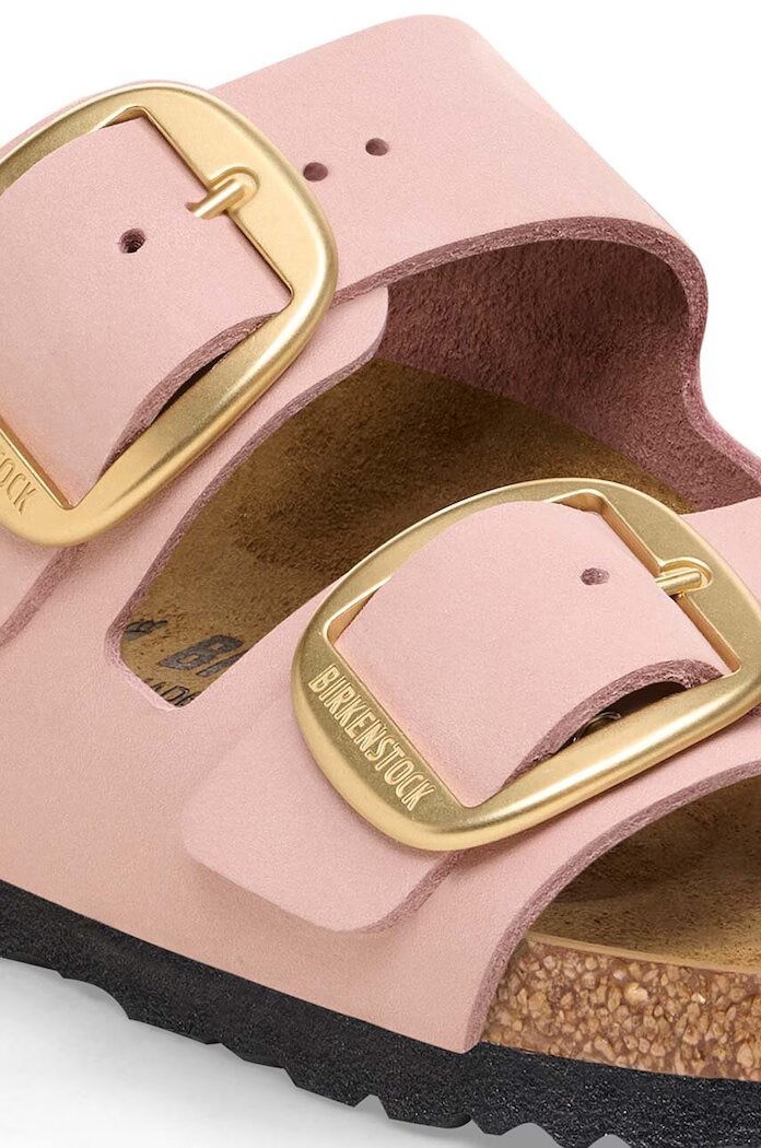 Birkenstock Чехли от набук Arizona Big Buckle в розово 1026559