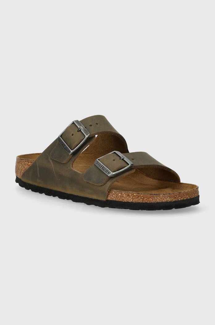 Birkenstock Чехли от набук Arizona в зелено 1027039