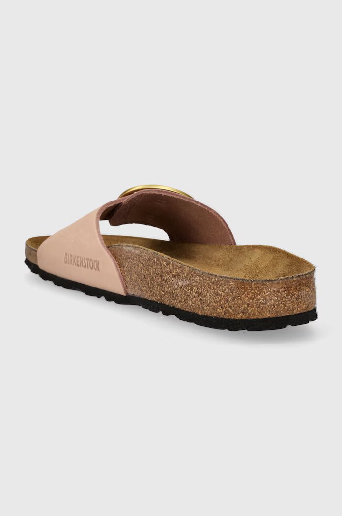 Birkenstock Чехли от набук Madrid Big Buckle в розово 1027056