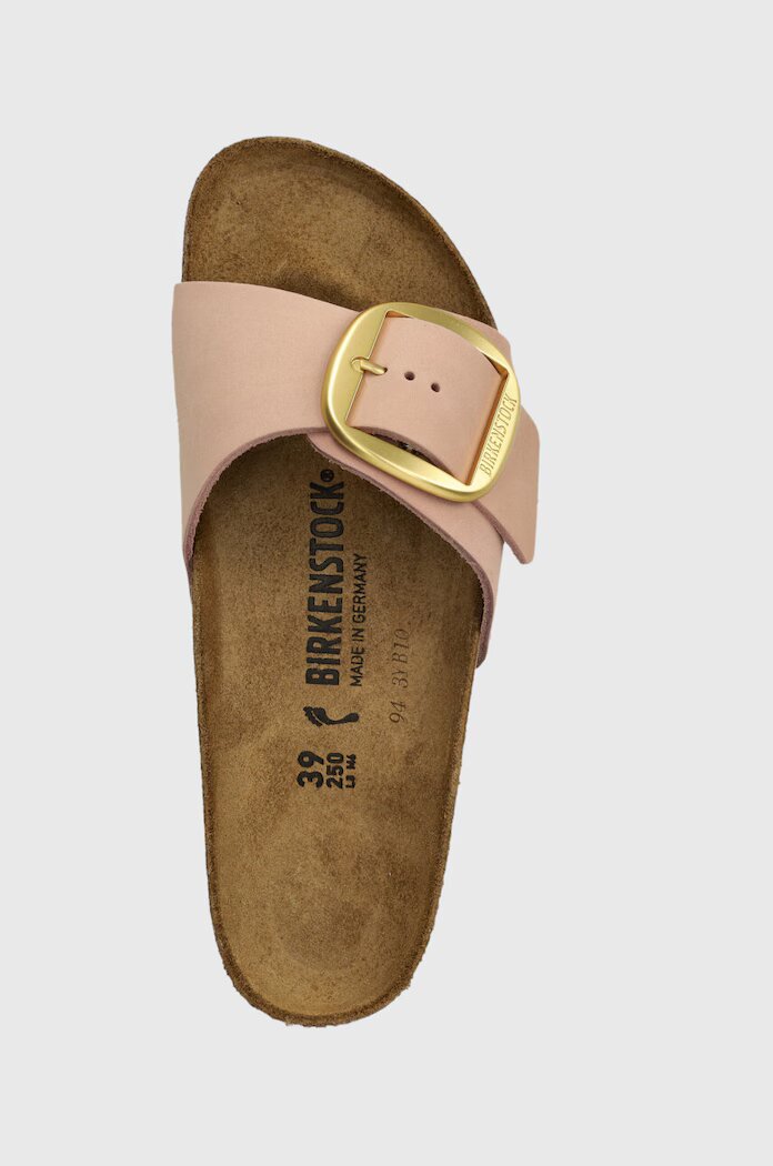 Birkenstock Чехли от набук Madrid Big Buckle в розово 1027056