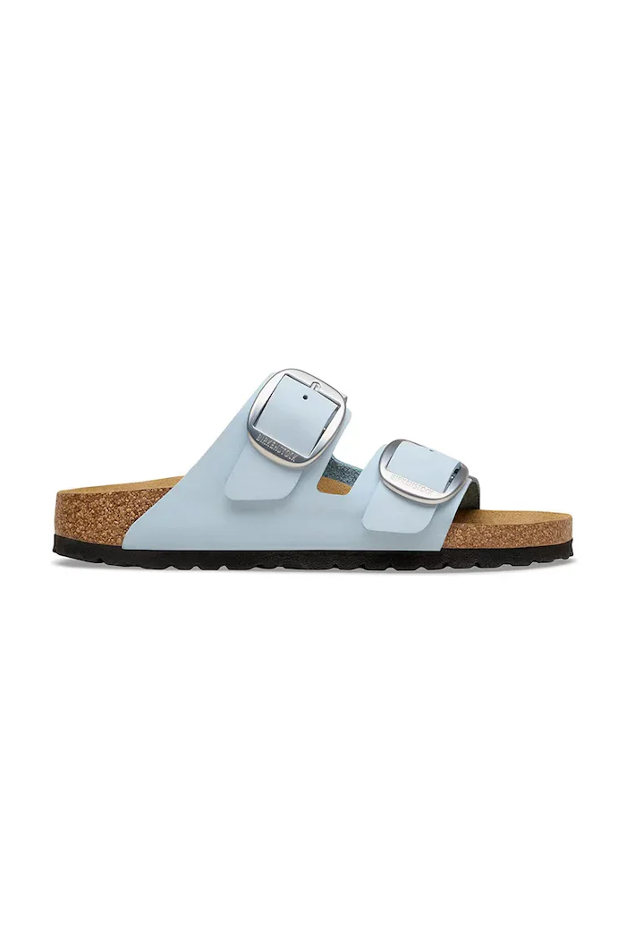 Birkenstock дамски чехли от набук Arizona Big Buckle сини 1031833