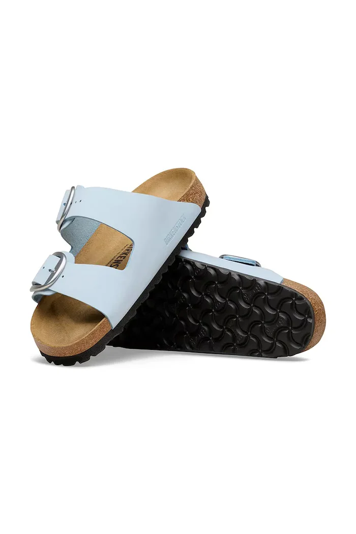 Birkenstock дамски чехли от набук Arizona Big Buckle сини 1031833
