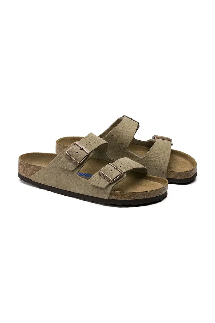 Birkenstock дамски от велур Arizona SFB Suede бежова 951303
