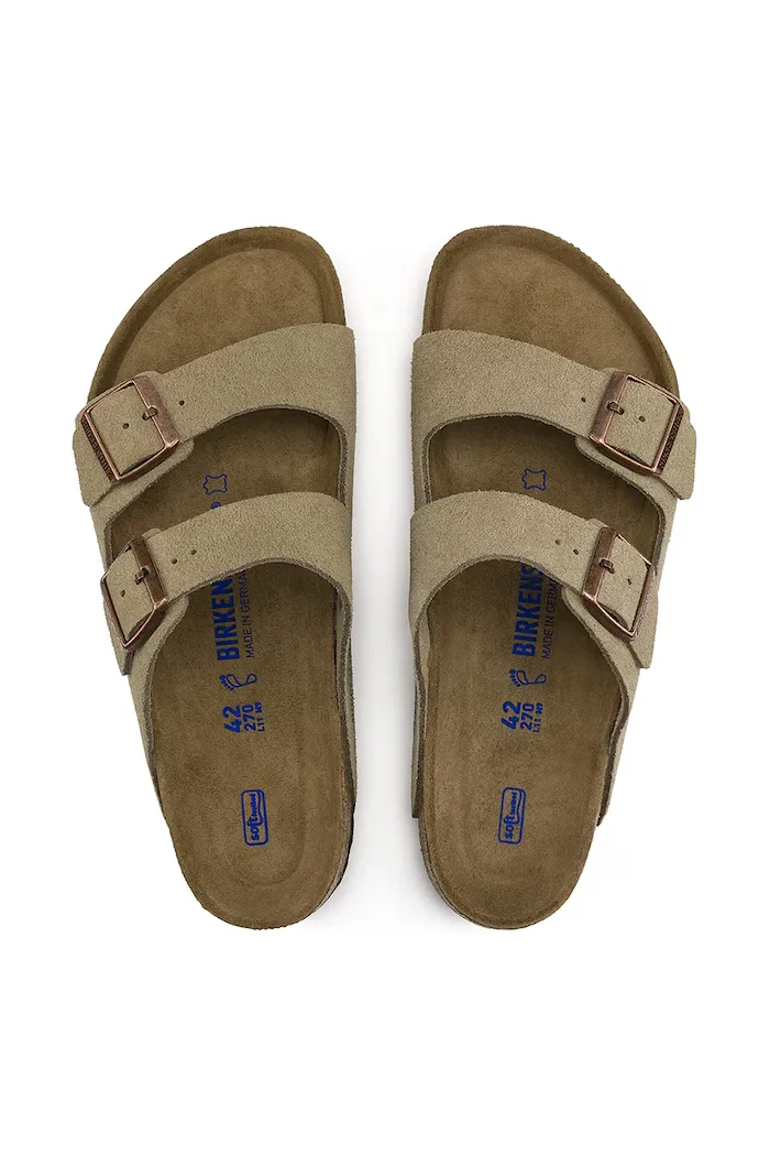 Birkenstock дамски от велур Arizona SFB Suede бежова 951303