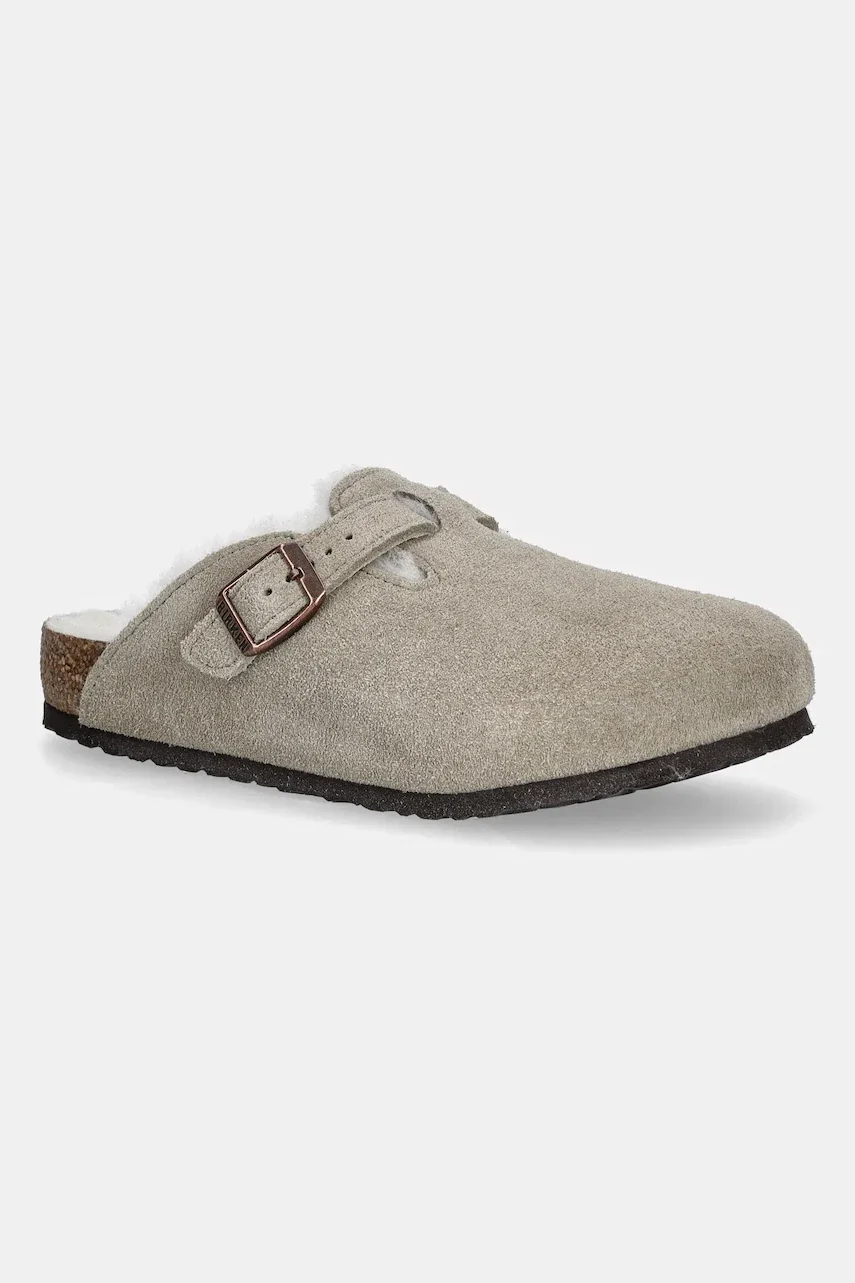 Birkenstock Детски велурени чехли Boston