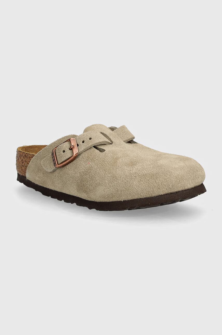 Birkenstock Детски велурени чехли Boston