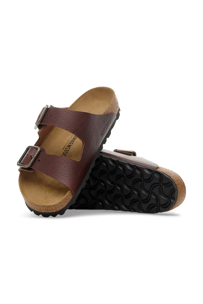 Birkenstock Кожени чехли Arizona Vintage Wood Wire Buckle мъжки в кафяво 1030702