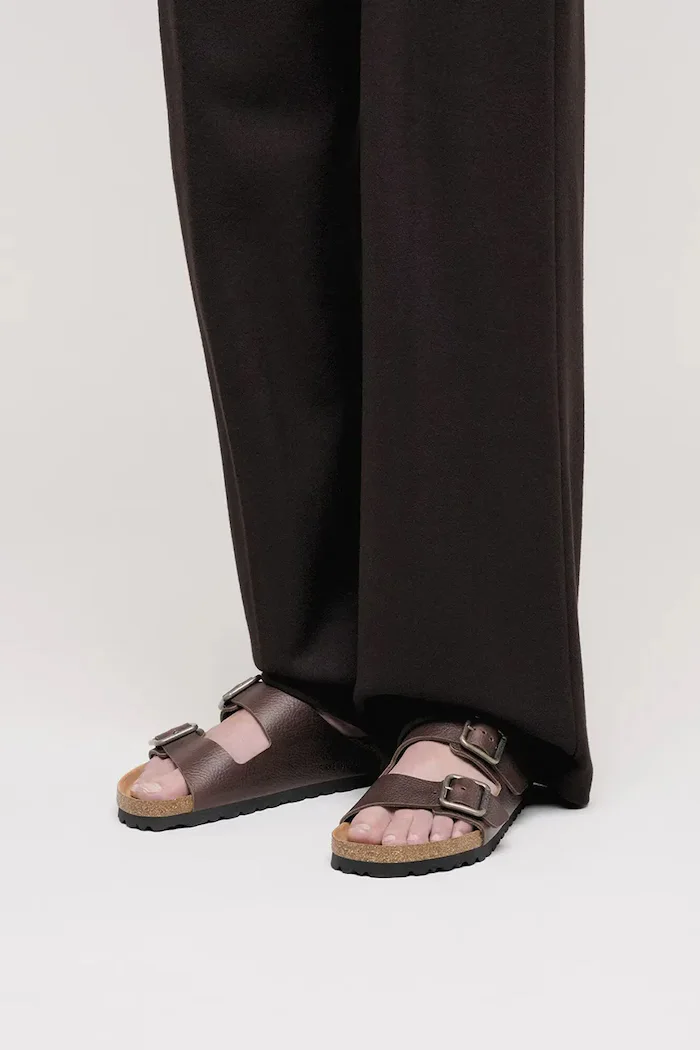 Birkenstock Кожени чехли Arizona Vintage Wood Wire Buckle мъжки в кафяво 1030702
