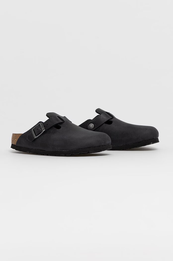 Birkenstock Кожени чехли Boston в черно 59463