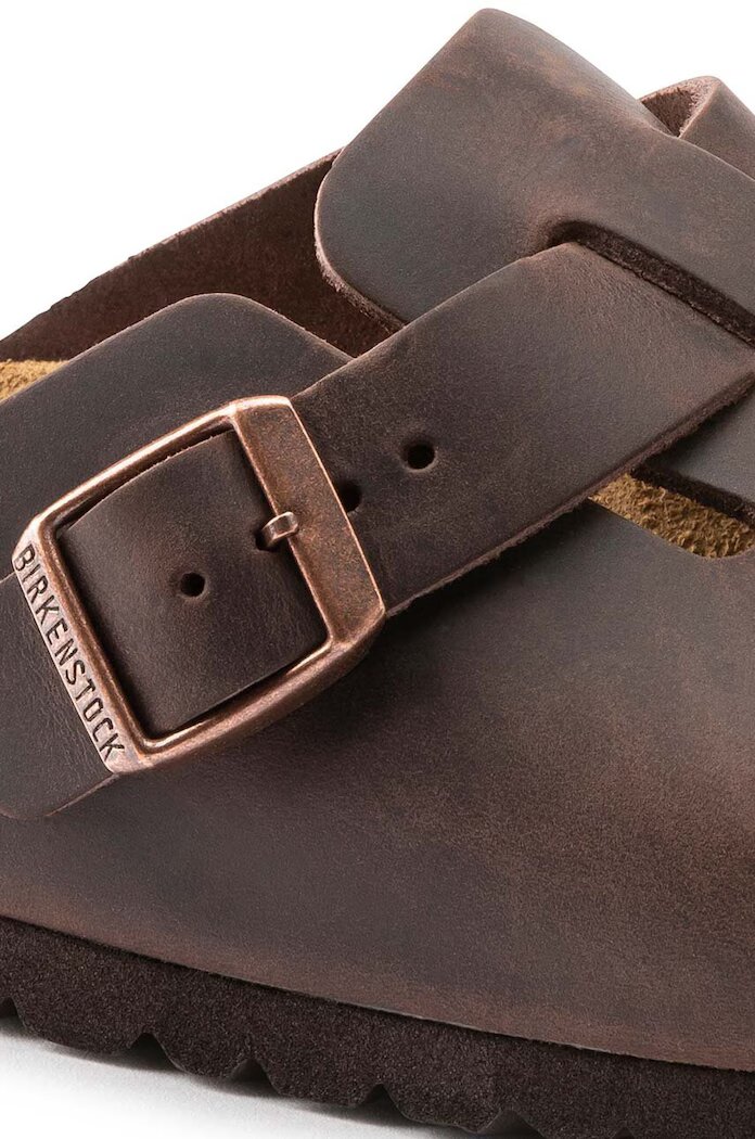 Birkenstock Кожени чехли Boston в кафяво 860131