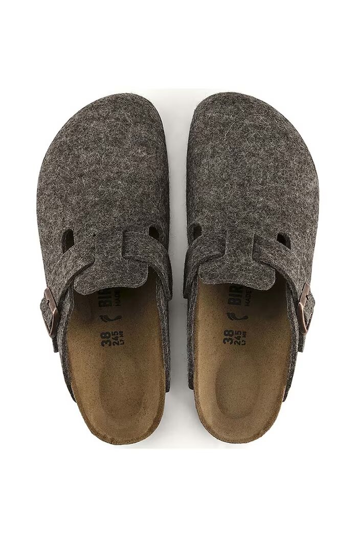 Birkenstock Пантофи Boston в сиво 160581