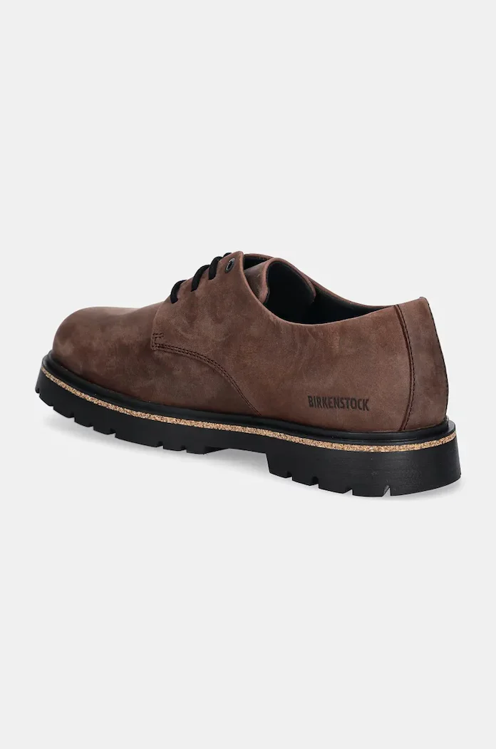 Birkenstock Половинки обувки от набук Highwood Lace Low в кафяво 1028093
