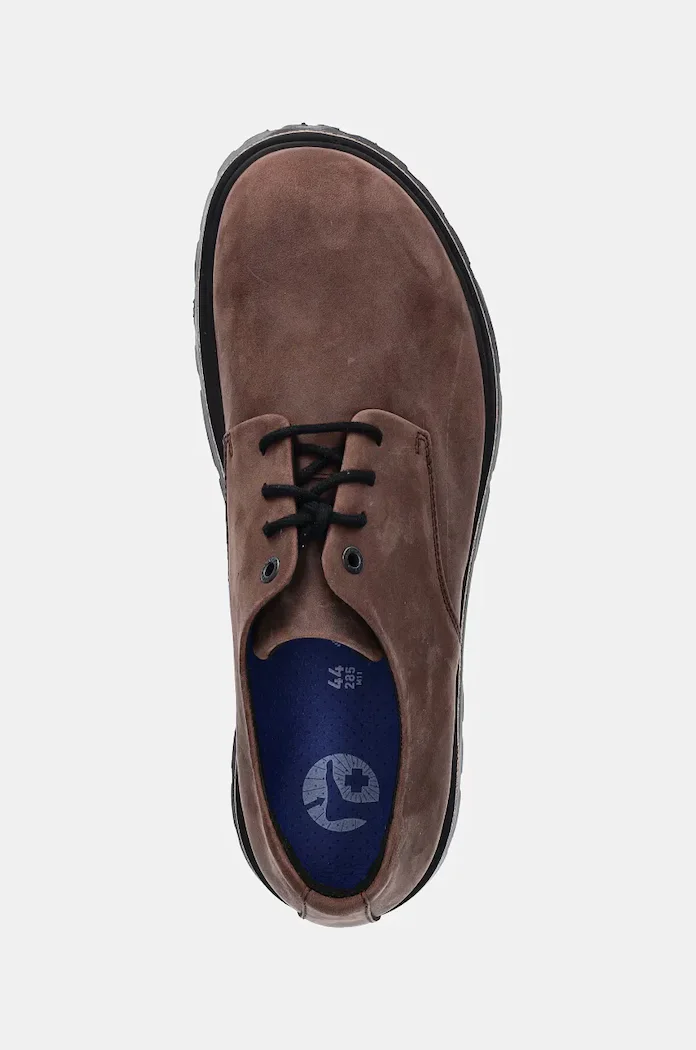 Birkenstock Половинки обувки от набук Highwood Lace Low в кафяво 1028093