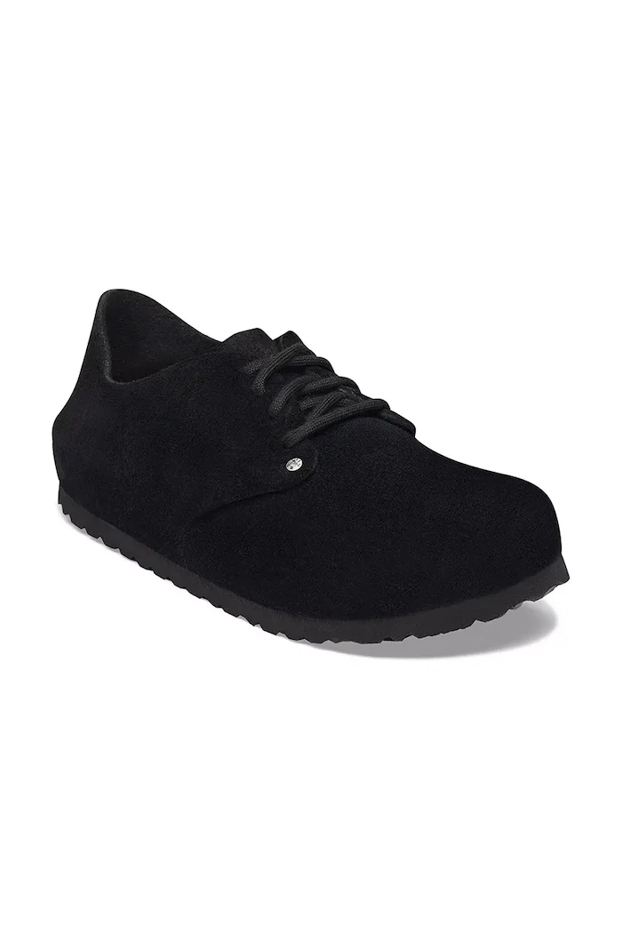 Birkenstock половинки обувки от велур Maine Suede Leather черни 1032841