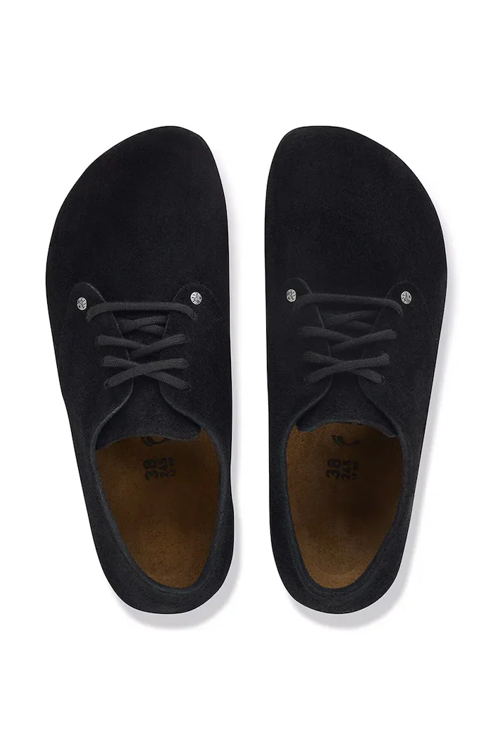 Birkenstock половинки обувки от велур Maine Suede Leather черни 1032841