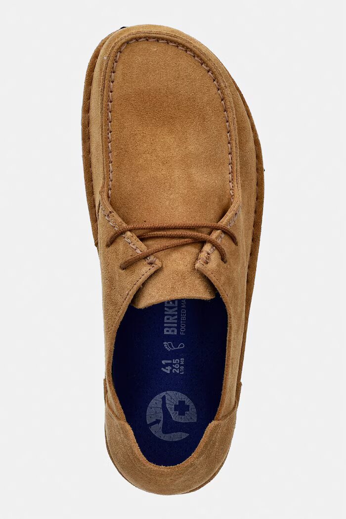 Birkenstock половинки обувки от велур Utti кафяви 1031546