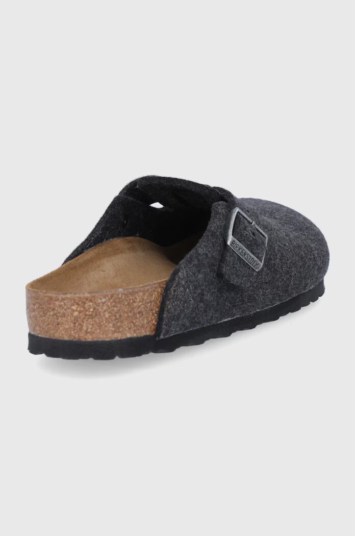 Birkenstock Вълнени пантофи Boston в тъмносиньо 160371