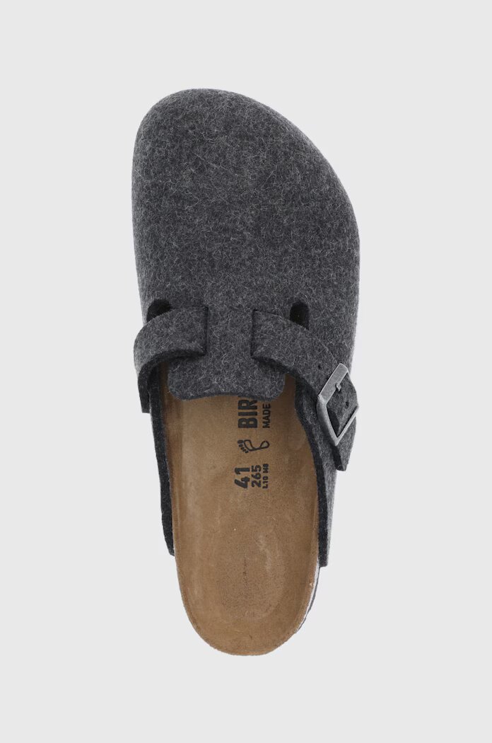 Birkenstock Вълнени пантофи Boston в тъмносиньо 160371