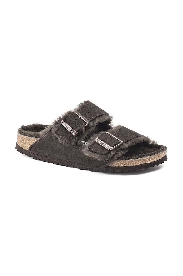Birkenstock Велурени чехли Arizona в кафяво 1020528