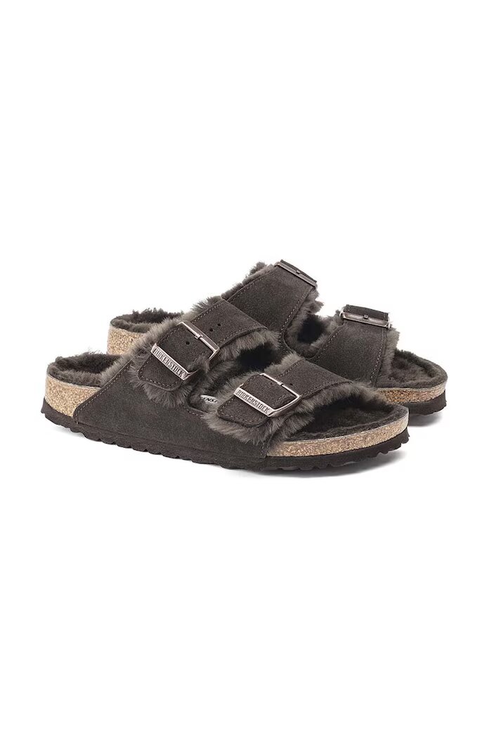 Birkenstock Велурени чехли Arizona в кафяво 1020528