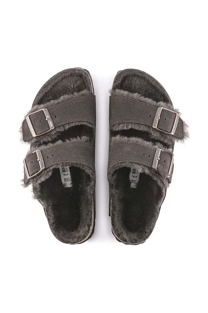Birkenstock Велурени чехли Arizona в кафяво 1020528