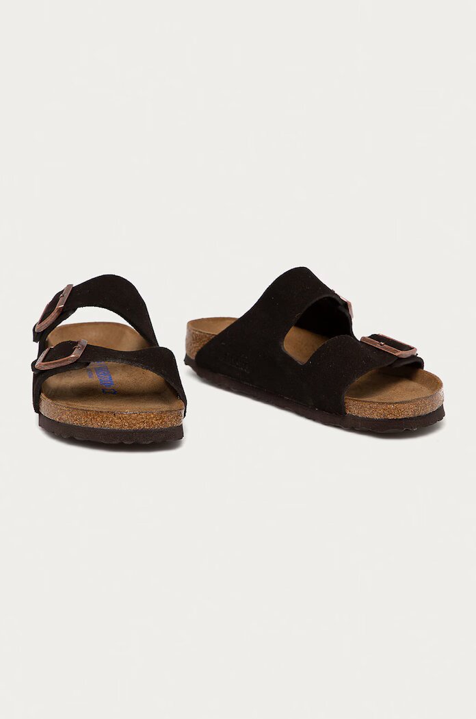 Birkenstock Велурени чехли Arizona в кафяво 951313