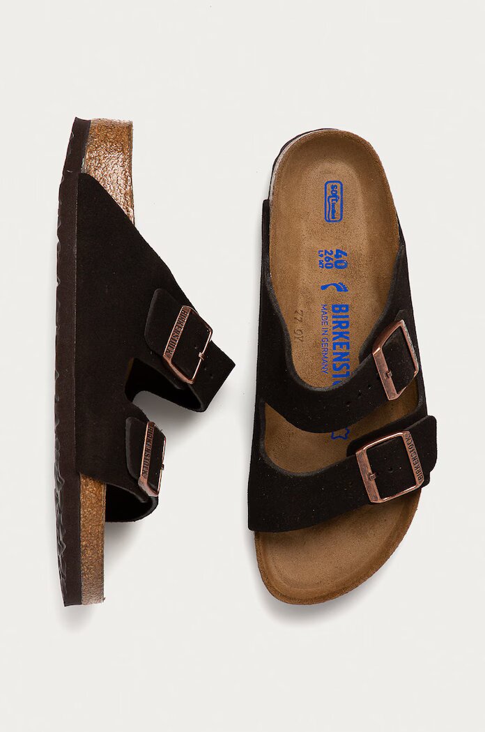 Birkenstock Велурени чехли Arizona в кафяво 951313