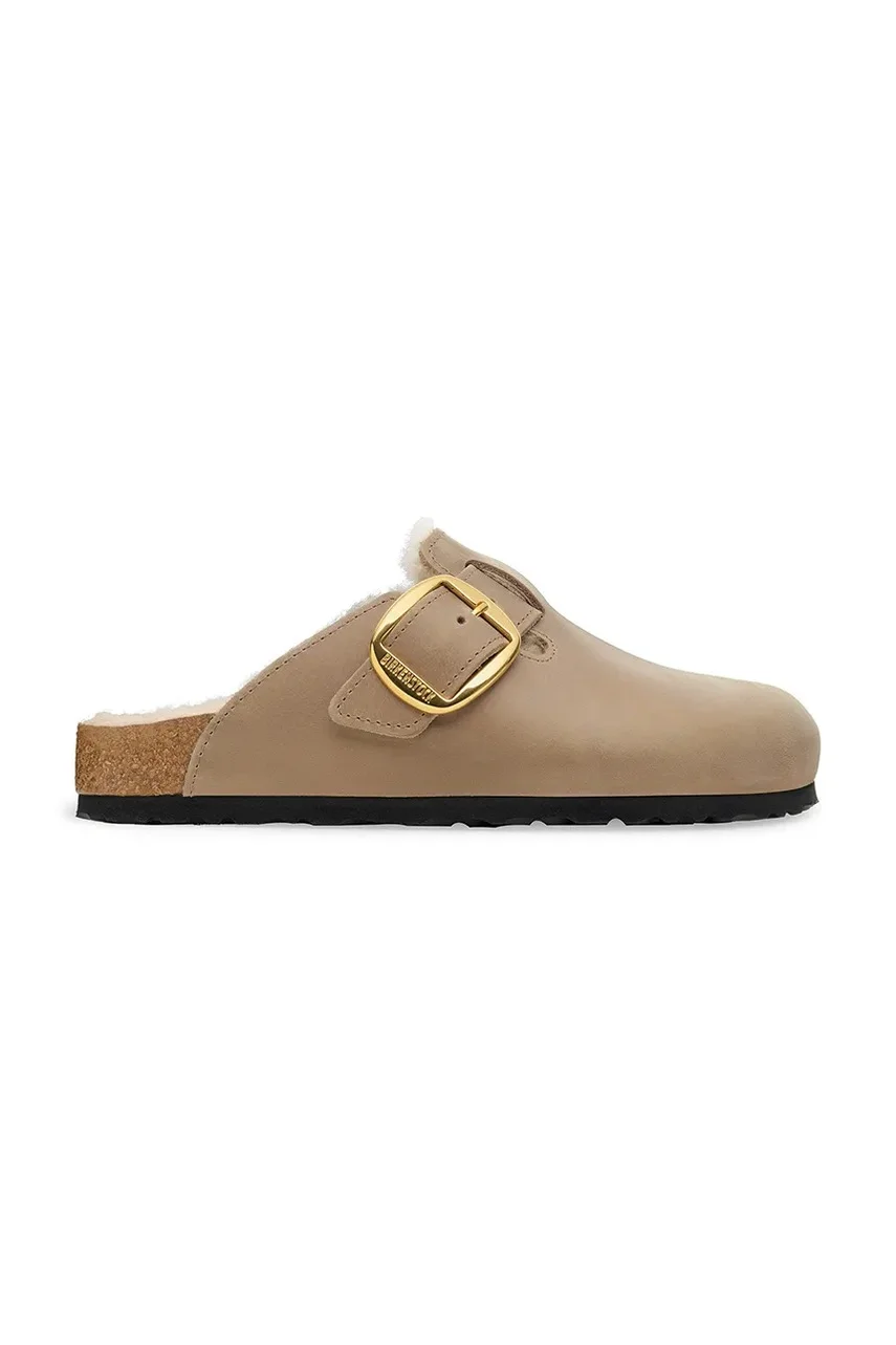 Birkenstock Велурени чехли Boston Big Buckle Shearling