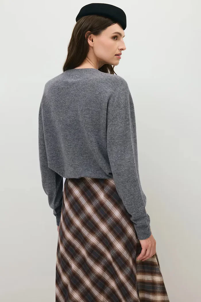 BIZUU пуловер дамски от вълна WOOLY сив WOOLY SZARY