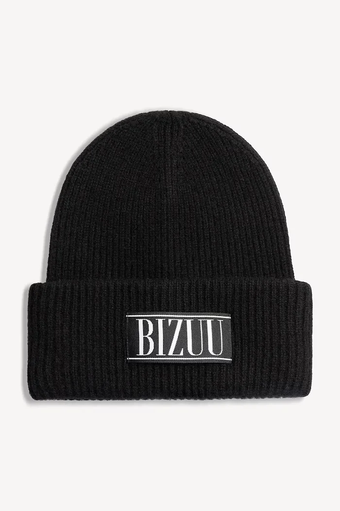 BIZUU шапка beanie дамска от вълна MOYE черна MOYE CZARNY