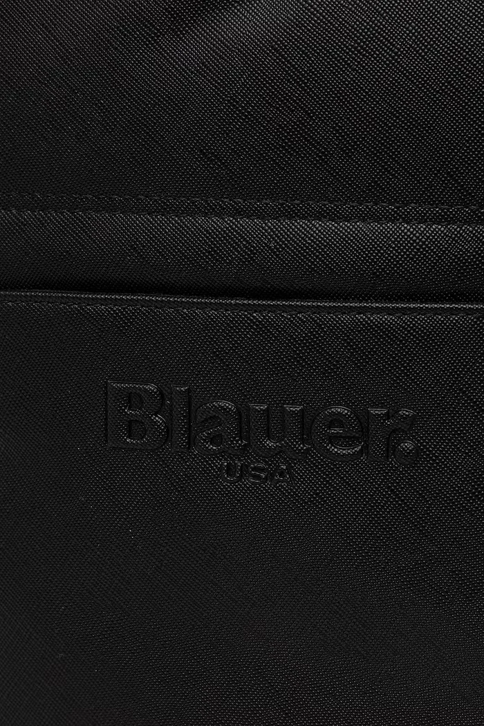 Blauer чанта през рамо мъжка от имитация на кожа черна FORT03