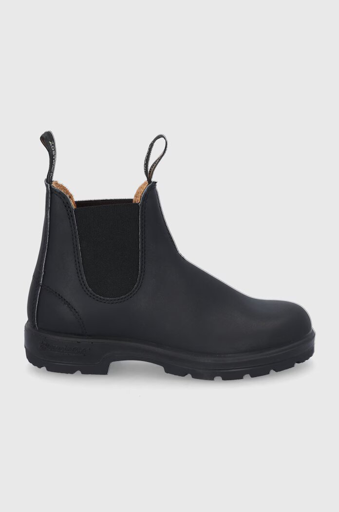 BLUNDSTONE Кожени боти челси 558 в черно с равна подметка