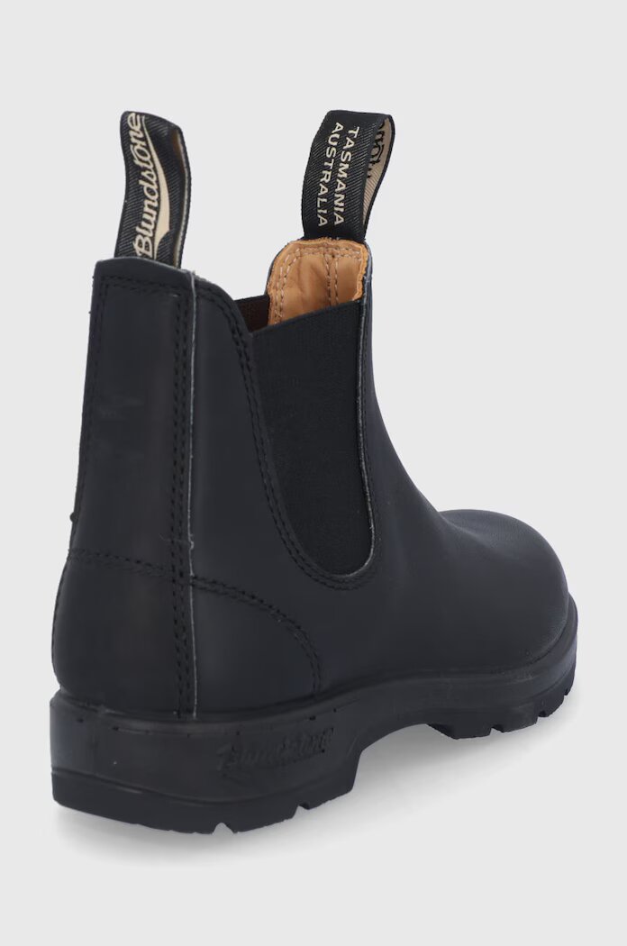 BLUNDSTONE Кожени боти челси 558 в черно с равна подметка