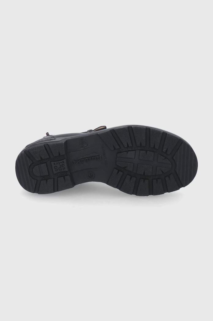 BLUNDSTONE Кожени боти челси 558 в черно с равна подметка