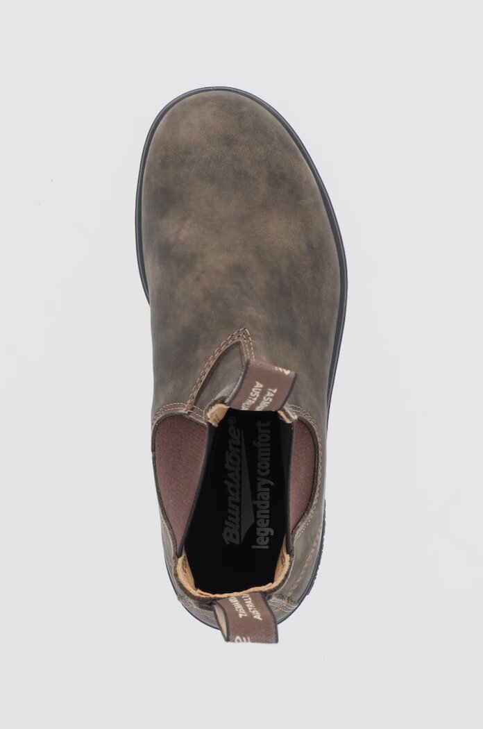 BLUNDSTONE Кожени боти челси 585 дамски в кафяво с равна подметка 585