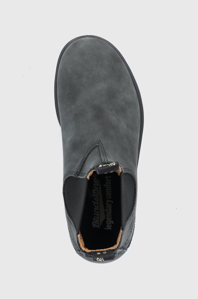 BLUNDSTONE Кожени боти челси 587 дамски в сиво с равна подметка 587