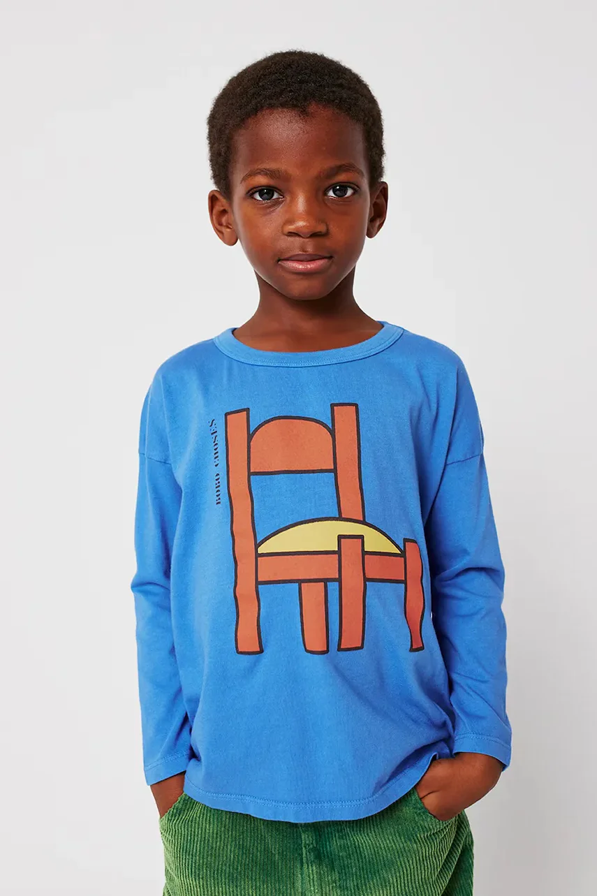 Bobo Choses Бебешка памучна блуза с дълъг ръкав Chair