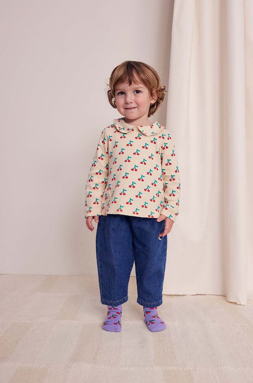 Bobo Choses Бебешка памучна блуза с дълъг ръкав Cherry