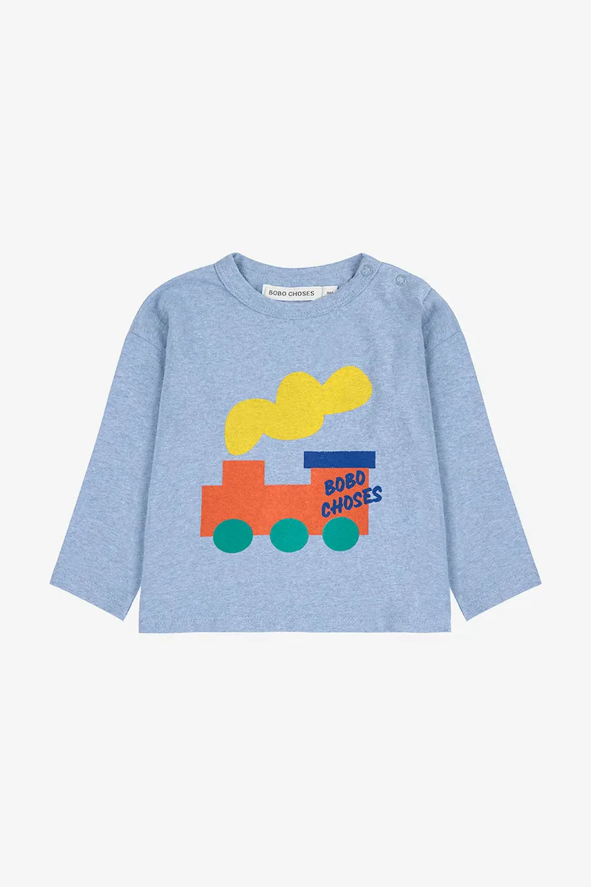 Bobo Choses Бебешка памучна блуза с дълъг ръкав Choo Choo