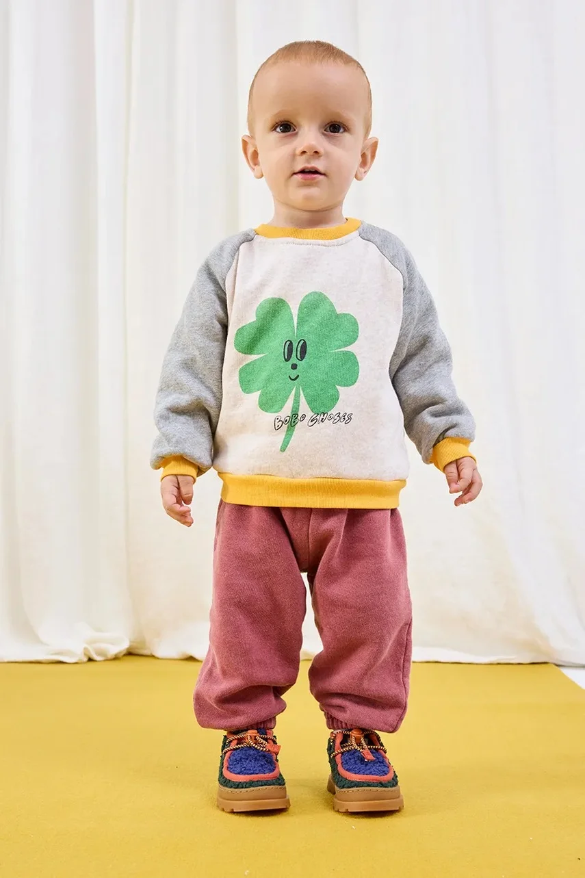 Bobo Choses Бебешка памучна блуза с дълъг ръкав Lucky Clover