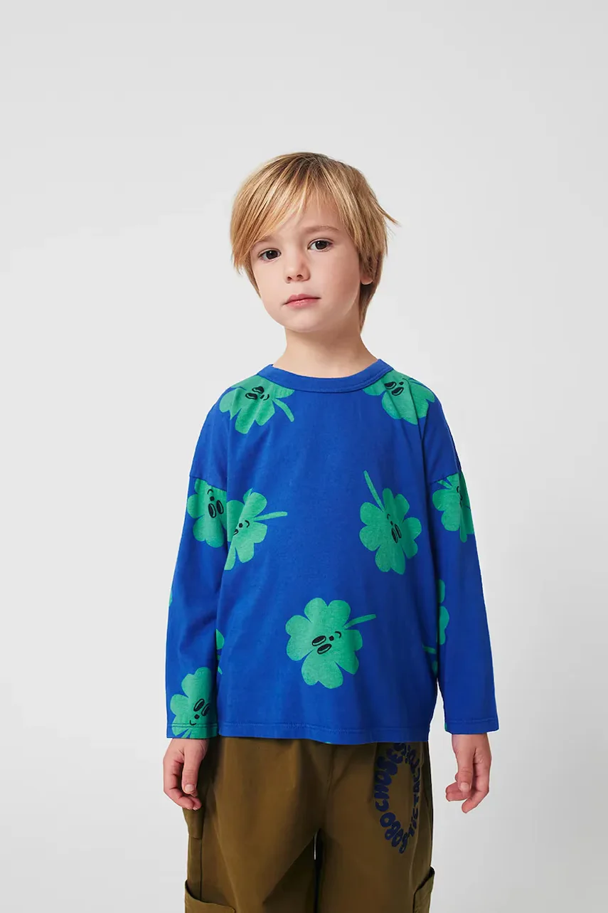 Bobo Choses Бебешка памучна блуза с дълъг ръкав Lucky Clover